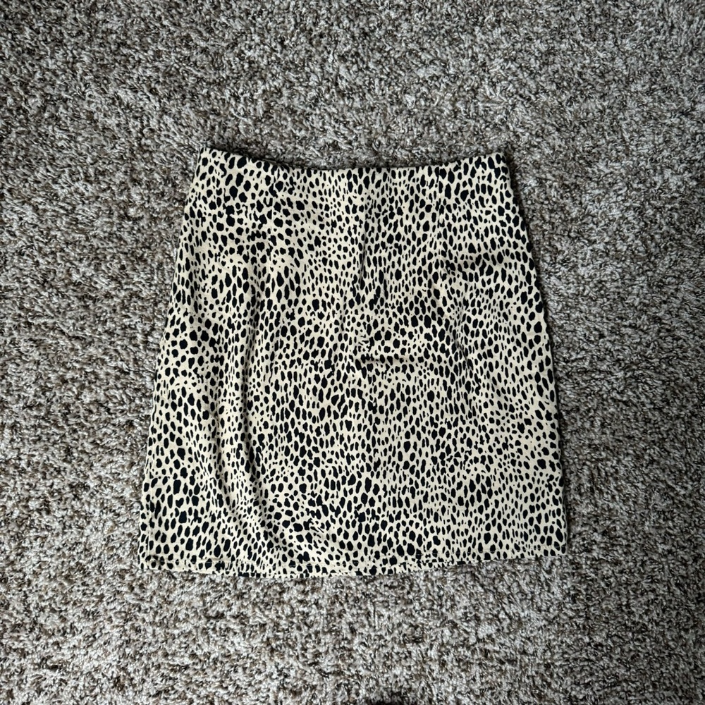 brandy melville leopard mini skirt